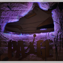 Load image into Gallery viewer, Jordan Retro 3 LED Wall Hanging - With Name