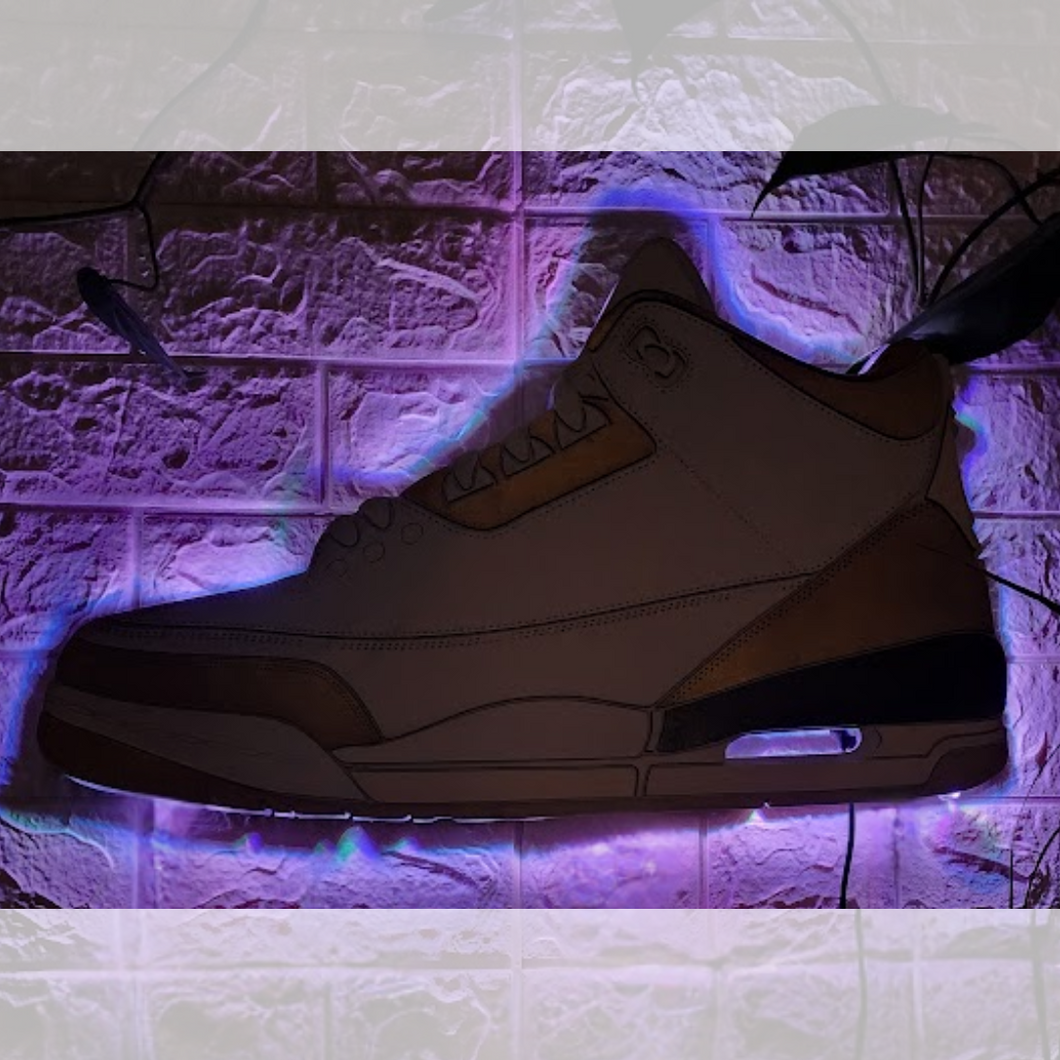 Jordan Retro 3 LED Wall Hanging